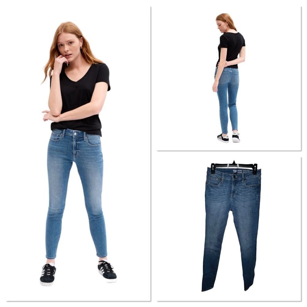 Gap Mid Rise Sculpted‎ Legging Jeans With Washwell™ Light Brooklyn Size 2/26